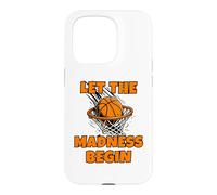 Custodia per iPhone 15 Pro Funny Let the Madness Begin Basketball Bracket Players Lover