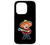 Custodia per iPhone 15 Pro Funny Mexico Mariachi Cinco de Mayo Fiesta Chitarra