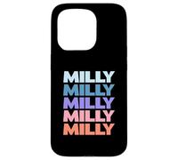 Custodia per iPhone 15 Pro Funny Modern Repeated Text Design Milly