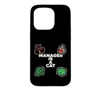 Custodia per iPhone 15 Pro Funny Office Humor Manager Is A Cat Feline Boss