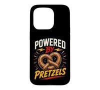 Custodia per iPhone 15 Pro Funny Pretzel Saying Humor Joke Gag Powered By