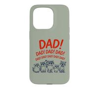 Custodia per iPhone 15 Pro Funny Raccoon Dad Yelling Raccoons Father's Day