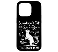Custodia per iPhone 15 Pro Funny Science Schrödinger's Cat Escape Plan Funny Cat Kitten