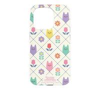 Custodia per iPhone 15 Pro Gabby’s Dollhouse Floral Cat Tile All Over Print