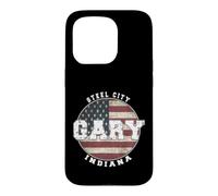 Custodia per iPhone 15 Pro gary indiana, vendemmia, bandiera americana