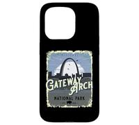Custodia per iPhone 15 Pro Gateway Arch National Park Vintage Viaggi Vacanze Souvenir