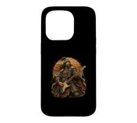 Custodia per iPhone 15 Pro Gengis Khan Chitarrista divertente storia fan Chitarra mongola