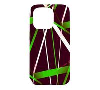 Custodia per iPhone 15 Pro Geometria Urbana Nero Bianco Erba-Verde