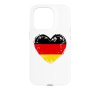 Custodia per iPhone 15 Pro Germania nel mio cuore Bandiera tedesca Orgoglioso patriottico tedesco