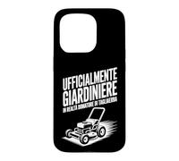 Custodia per iPhone 15 Pro Giardiniere Tagliaerba Giardinaggio Tosaerba Divertente