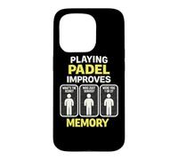 Custodia per iPhone 15 Pro Giocare A Padel Migliora La Memoria - Padel Divertente