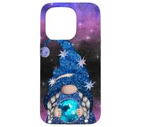 Custodia per iPhone 15 Pro Gnomo Magico CrystalBall Galaxy Starry Fantasy Design