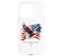 Custodia per iPhone 15 Pro GOD is Not Finished Yet - Vintage Watercolor Eagle 1776