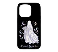 Custodia per iPhone 15 Pro Good Spirits - Personaggio fantasma spaventoso per Halloween, colore: rosa
