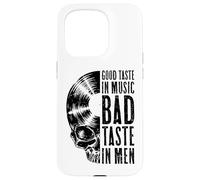 Custodia per iPhone 15 Pro Good Taste In Music Bad Taste In Men Vinyl Lover Skull LP