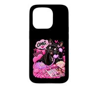 Custodia per iPhone 15 Pro Gossip Cats Purr-ty Y2K - Umorismo rosa