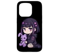 Custodia per iPhone 15 Pro Goth Anime Ragazza Bunny Egirl Scuro Grunge Estetica Kawaii