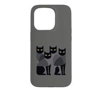 Custodia per iPhone 15 Pro Gothic Cats Emo Grunge Punk Graphic Goth Mid-Century Modern