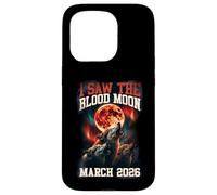 Custodia per iPhone 15 Pro Grafica retrò I Saw The Blood Moon 2026 Howling Wolves