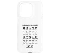 Custodia per iPhone 15 Pro Grafico delle scommesse Aleph per l'apprendimento della lingua yiddish dell'alfabeto ebraico