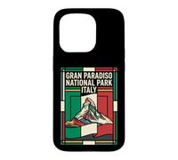 Custodia per iPhone 15 Pro Gran Paradiso Parco Nazionale Italia Bandiera Vintage Viaggio
