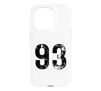 Custodia per iPhone 15 Pro Grande numero 93 per 93° compleanno novantatré anni 1993