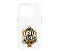 Custodia per iPhone 15 Pro Grill Master At Work BBQ Spatula Fire