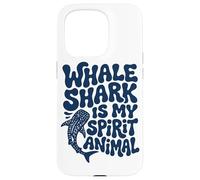 Custodia per iPhone 15 Pro Groovy Balena Shark Spirit Animal Retro Art