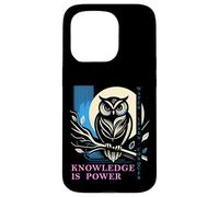 Custodia per iPhone 15 Pro Gufo - Knowledge is Power - Wisdom Owl Design