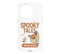 Custodia per iPhone 15 Pro Halloween Spooky Tales Fantasma Vintage Spaventure