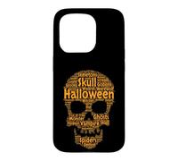 Custodia per iPhone 15 Pro Halloween teschio parola nuvola spettrale mostro vampiro