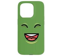 Custodia per iPhone 15 Pro Happy Laughing Face - Cartoon Green Avocado