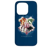 Custodia per iPhone 15 Pro Harry Potter Hogwarts Crest Watercolor