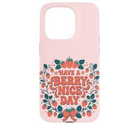 Custodia per iPhone 15 Pro Have A Berry Nice Day Retro Cute Strawberry Groovy Aesthetic