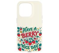 Custodia per iPhone 15 Pro Have A Berry Nice Day Retro Strawberry Groovy Aesthetic