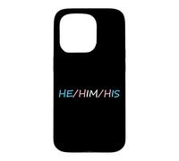Custodia per iPhone 15 Pro HE HIM HIS Pronouns Trans Transgender Pround Trans Men Pride