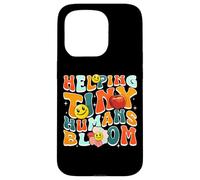 Custodia per iPhone 15 Pro Helping Tiny Humans Bloom Retro Colorful Teacher Design