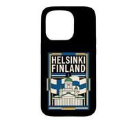 Custodia per iPhone 15 Pro Helsinki Finlandia Cattedrale Vintage Travel Art