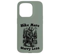 Custodia per iPhone 15 Pro Hike More Worry Less Funny Cub Scouts BSA Hiking Bear