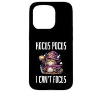 Custodia per iPhone 15 Pro Hocus Pocus I Can't Focus Funny ADHD Cat Saying Humor