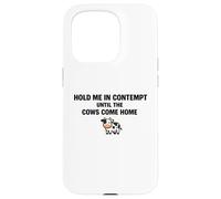 Custodia per iPhone 15 Pro Hold Me In Disprezzo Fino a quando le mucche tornano a casa Divertente Avvocato