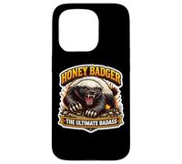 Custodia per iPhone 15 Pro Honey Badger The Ultimate Badass Cool Animal Lover Citazione Fan