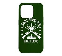 Custodia per iPhone 15 Pro Hubert Hubertus Patrono dei Cacciatori Attrezzatura per fucili da caccia