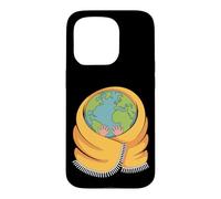 Custodia per iPhone 15 Pro Hug The World Earth avvolto in sciarpa design