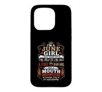 Custodia per iPhone 15 Pro I Am A June Girl Fire In My Soul Queen Compleanno
