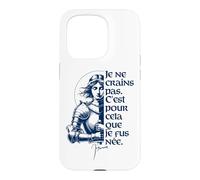 Custodia per iPhone 15 Pro I Am Not Afraid I Was Nat To Do This Joan of Arc Navy Ink