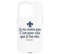 Custodia per iPhone 15 Pro I Am Not Afraid I Was Nat To Do This Joan of Arc Navy Ink