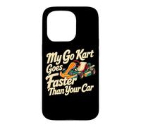 Custodia per iPhone 15 Pro I go-kart classici che corrono il mio go kart va più veloce di