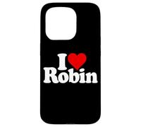 Custodia per iPhone 15 Pro I LOVE HEART ROBIN NOME SU UN TEE