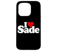 Custodia per iPhone 15 Pro I LOVE HEART SADE NOME SU UN TEE